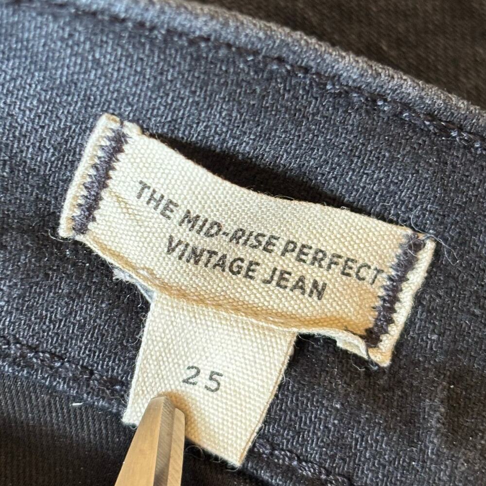 Madewell Mid-Rise Perfect Vintage Jeans Size 25 in Clean Black Wash - Picture 10 of 16